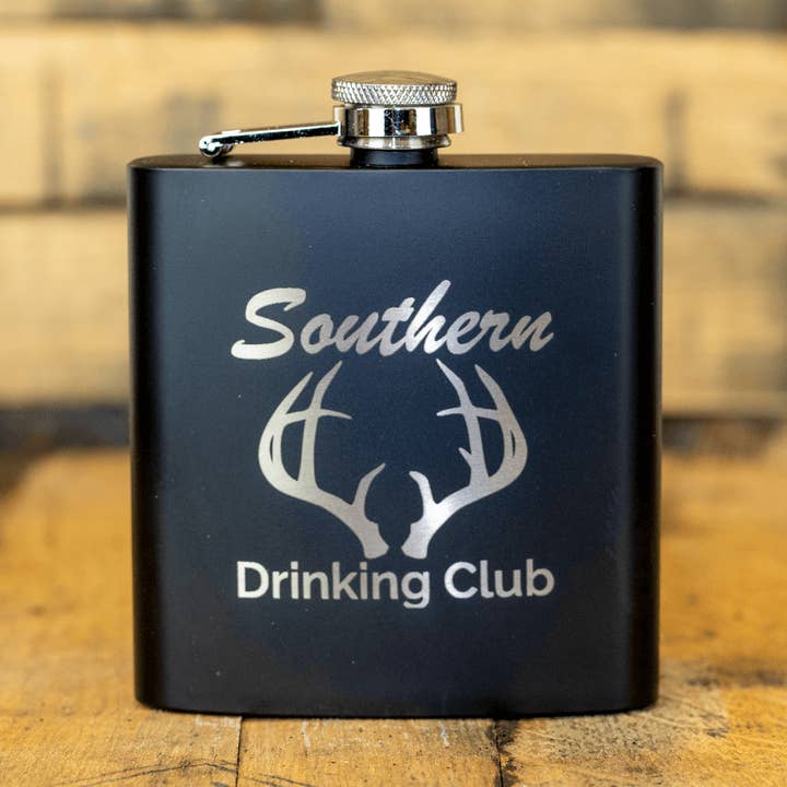 Deer Camp - 6oz Flask Set for wholesale by Southern Drinking Club