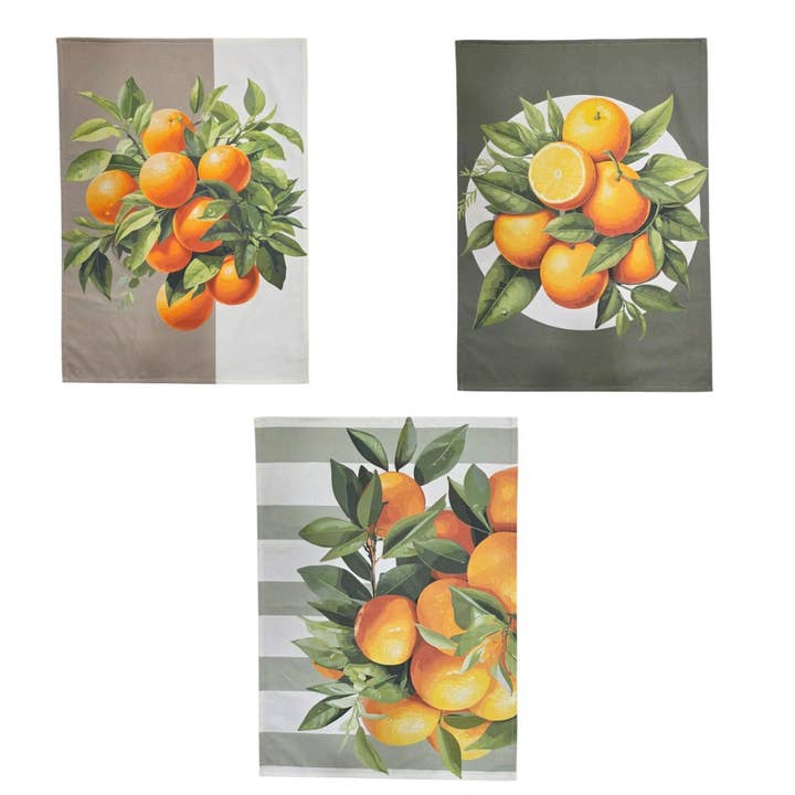 Set strofinacci in cotone Oeko-tex "Arancia" per la vendita all'ingrosso da parte di Lunaria Lab