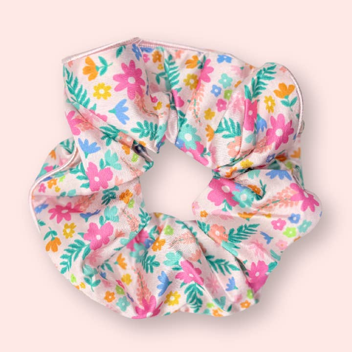 Hair Scrunchie | Blush Rainbow Jungle for wholesale by Cleary Lane
