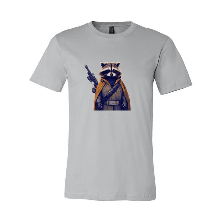 Raccoon Jedi - Unisex Jersey T for wholesale by Wears The Mountain