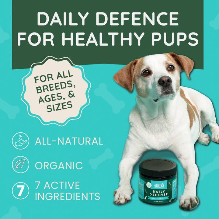 Rusty's Pet Essentials - Wholesale Pet Supplement - Dog - Daily Defense - Allergy & Immune Support4