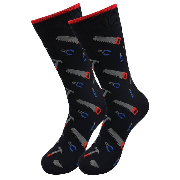 Real Sic - Vente Chaussettes – unisexe - Chaussettes drôles - Outils, maïs, zèbre, astronaute, chaussettes en coton10