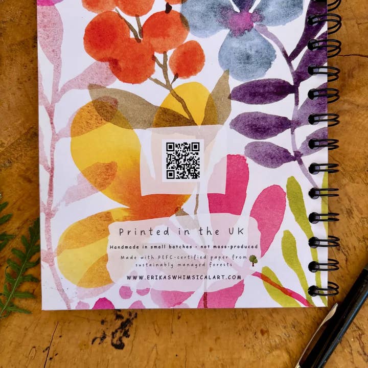 Erika's Whimsical Art – wholesale Notebook – A5 Handmade Illustrated Notebook – Whimsical Lined Journal4