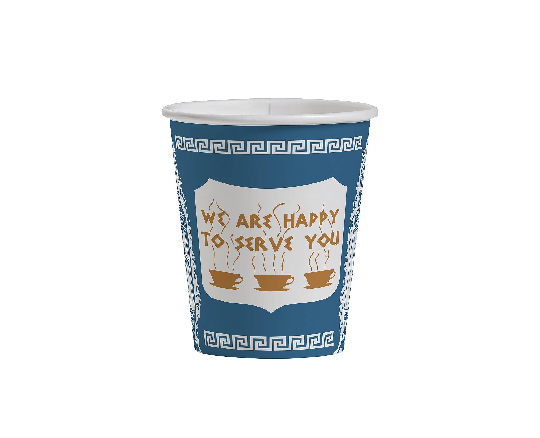 EcoQuality - Wholesale Disposable Cup - Anthora Greek Style Paper Hot Cold Cups (8oz, 10oz, 12oz, 16oz, 20oz)