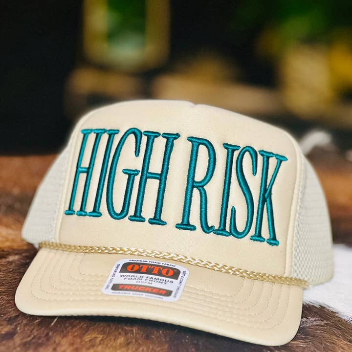 High Risk Foam Trucker – Puff Embroidery for wholesale by Dirt Road Design