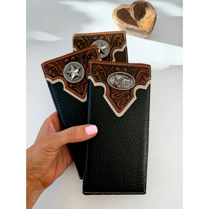 Boho Ranch Shop - Wholesale Wallet - Women's - Bifold Wallet Genuine Tooled Leather Bi-Fold Wallet6