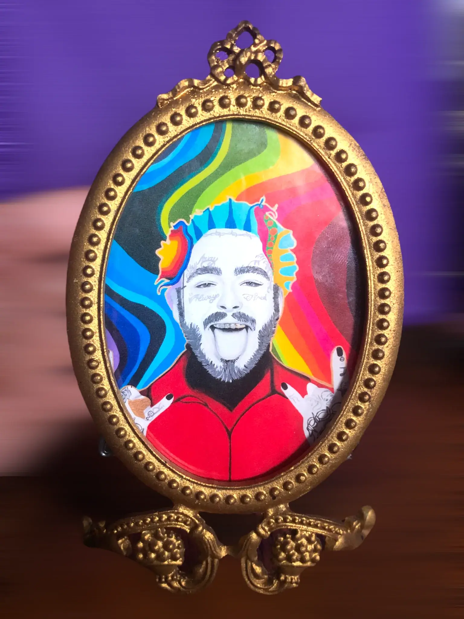 Somethingbadass – wholesale Picture frame – Baroque Oval Frame with Pop Art4