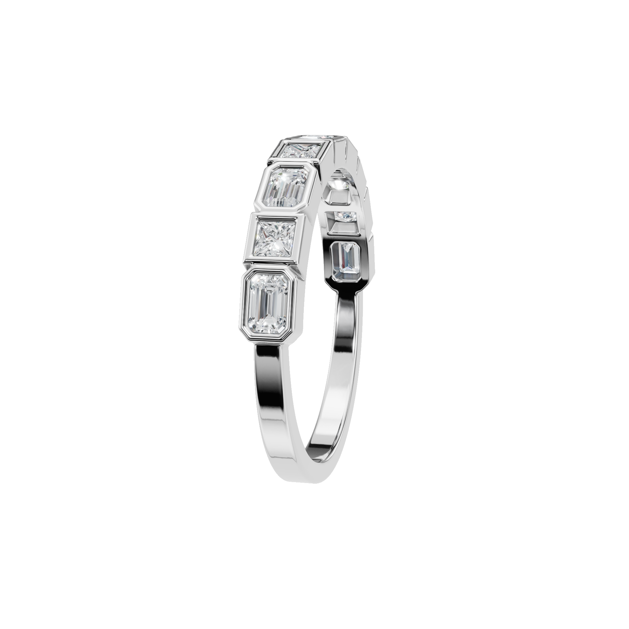 PureYou Jewelry - Wholesale Multi-Stone Ring - 14k Gold .60 Carat Lab Grown Diamond Half Eternity Band Ring7