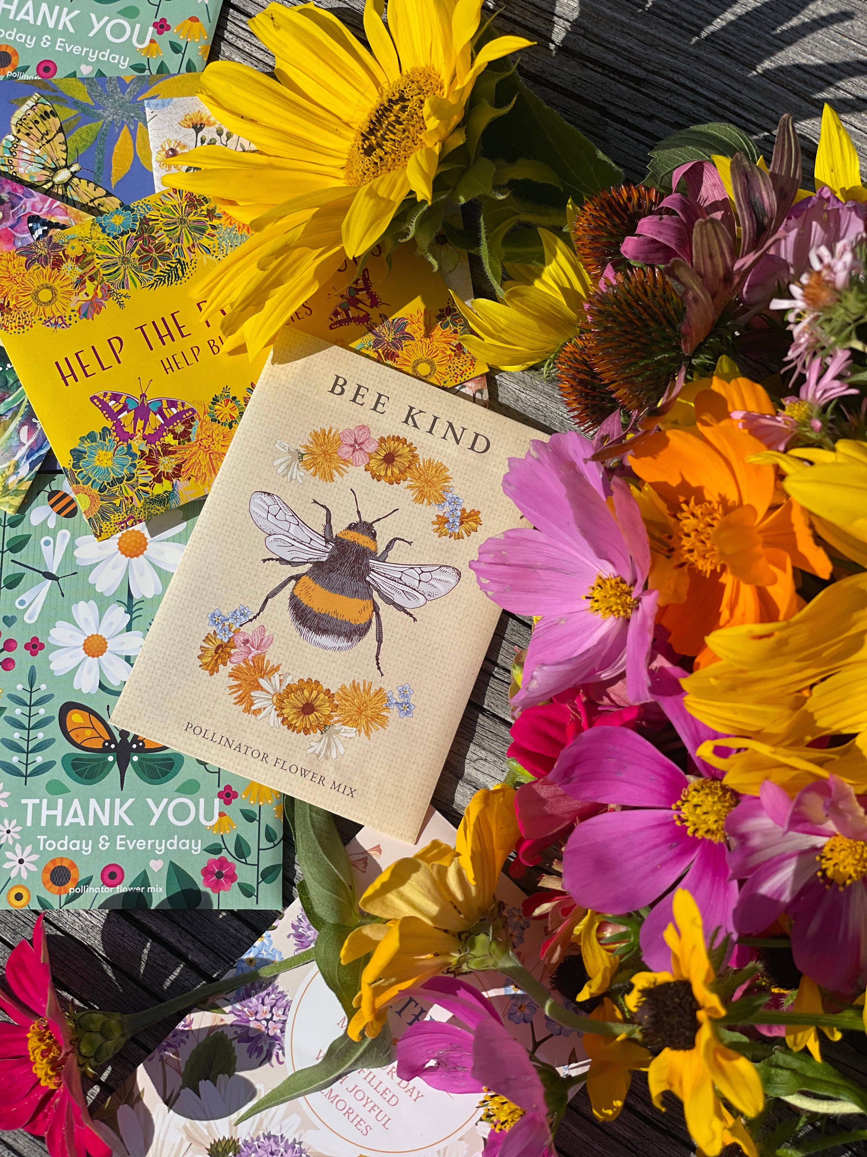 Bentley Seed Co. - Wholesale Plant Seeds - Bee Kind - Pollinator Wildflower Mix Seed Packets8