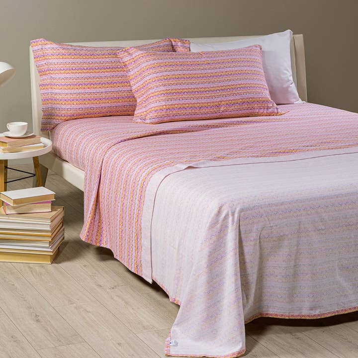 Komplett Flanell Lakan Cortina Caleffi Geometrisk för wholesale av caleffi spa