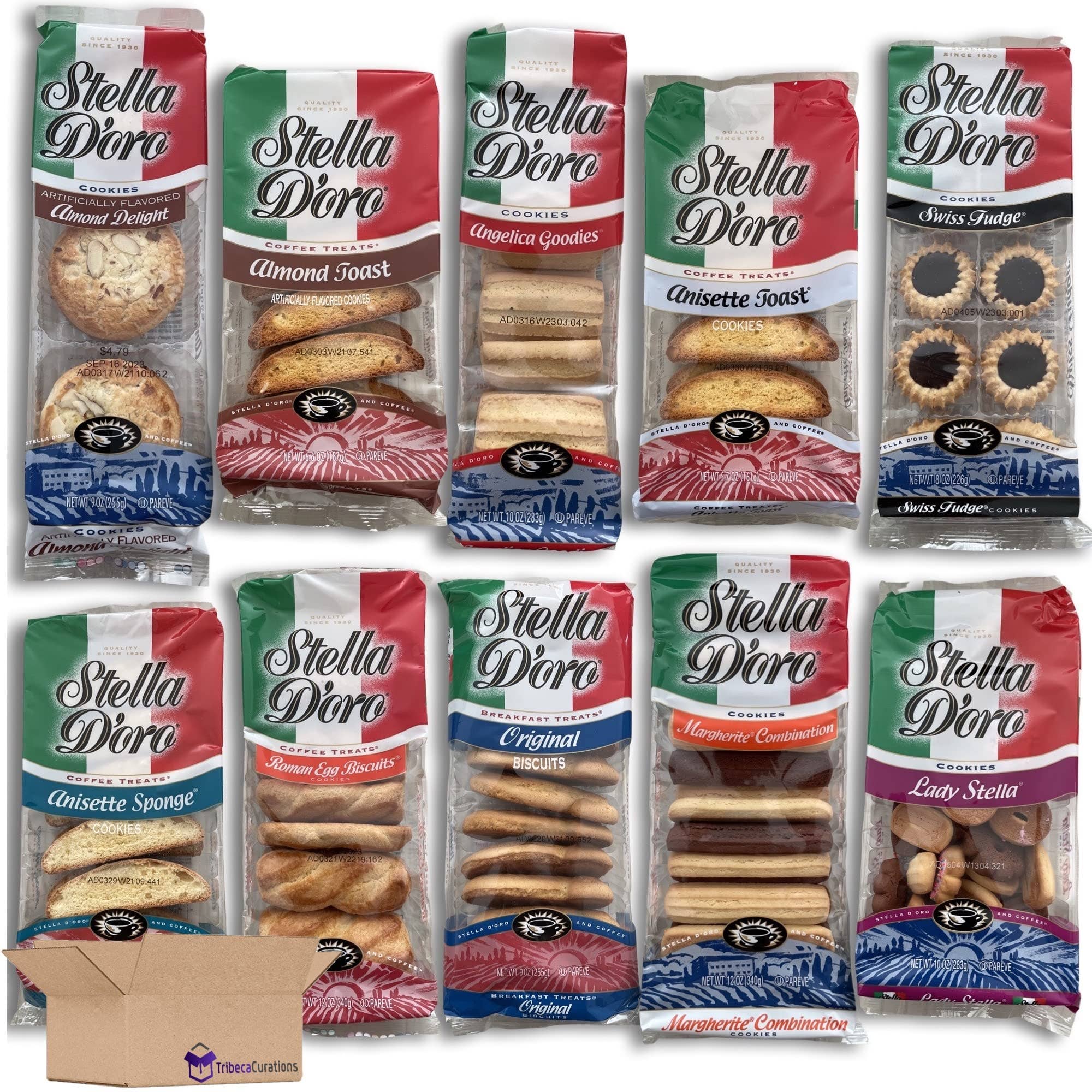 Long Island Candy Factory - Venta al por mayor Galletas - Stella d'Oro Dora Famous Cookie Toast, paquete variado de 10 sabores1