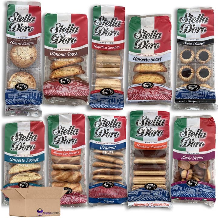 Long Island Candy Factory - Venta al por mayor Galletas - Stella d'Oro Dora Famous Cookie Toast, paquete variado de 10 sabores1