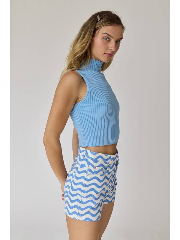 Blue PP17004 - Legacy Wave Denim Shorts for wholesale on Faire2