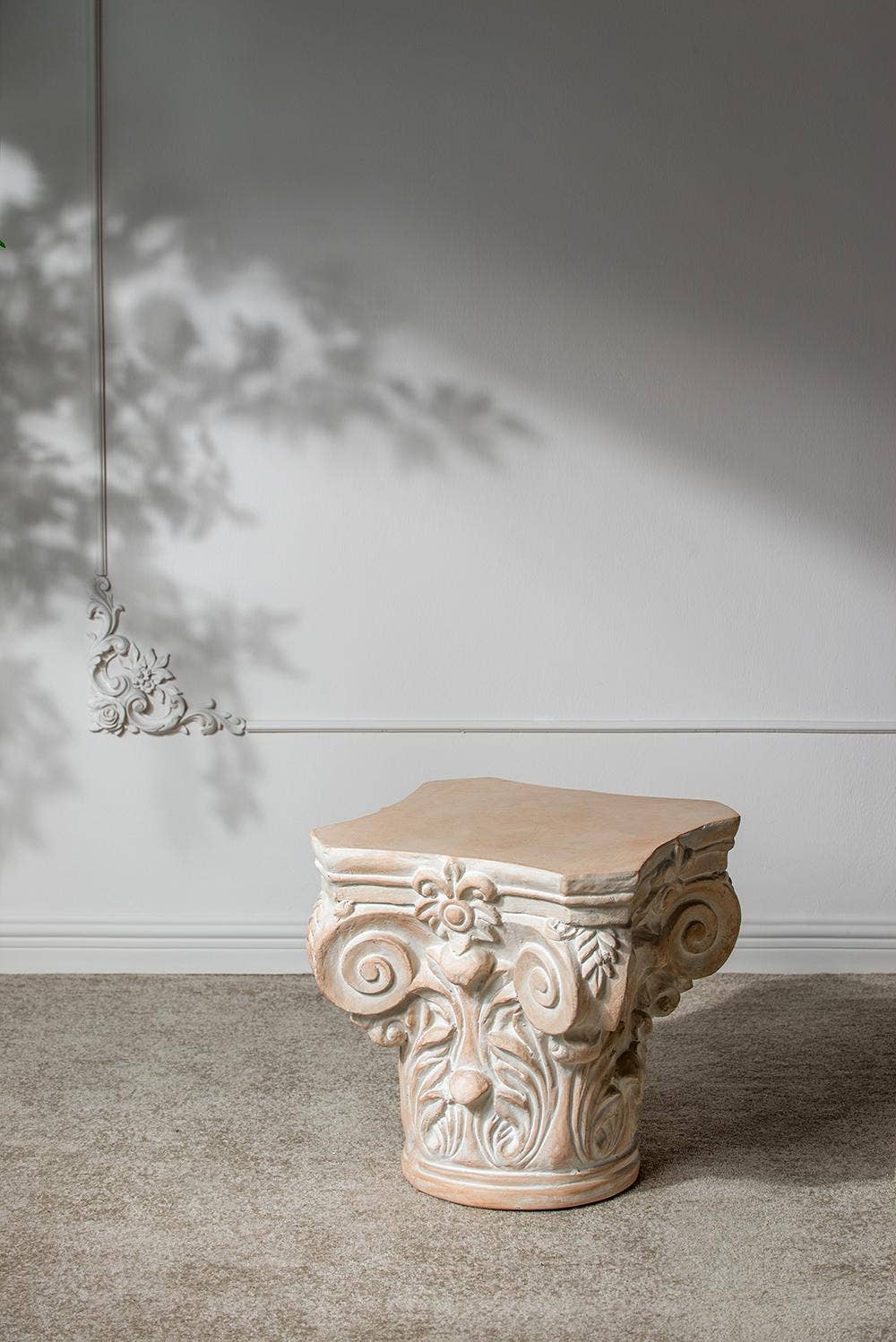 A&B Home Group Inc. - Wholesale Side Table - 18x18x18.5" Roman Cream Column Cap Pedestal, Large6