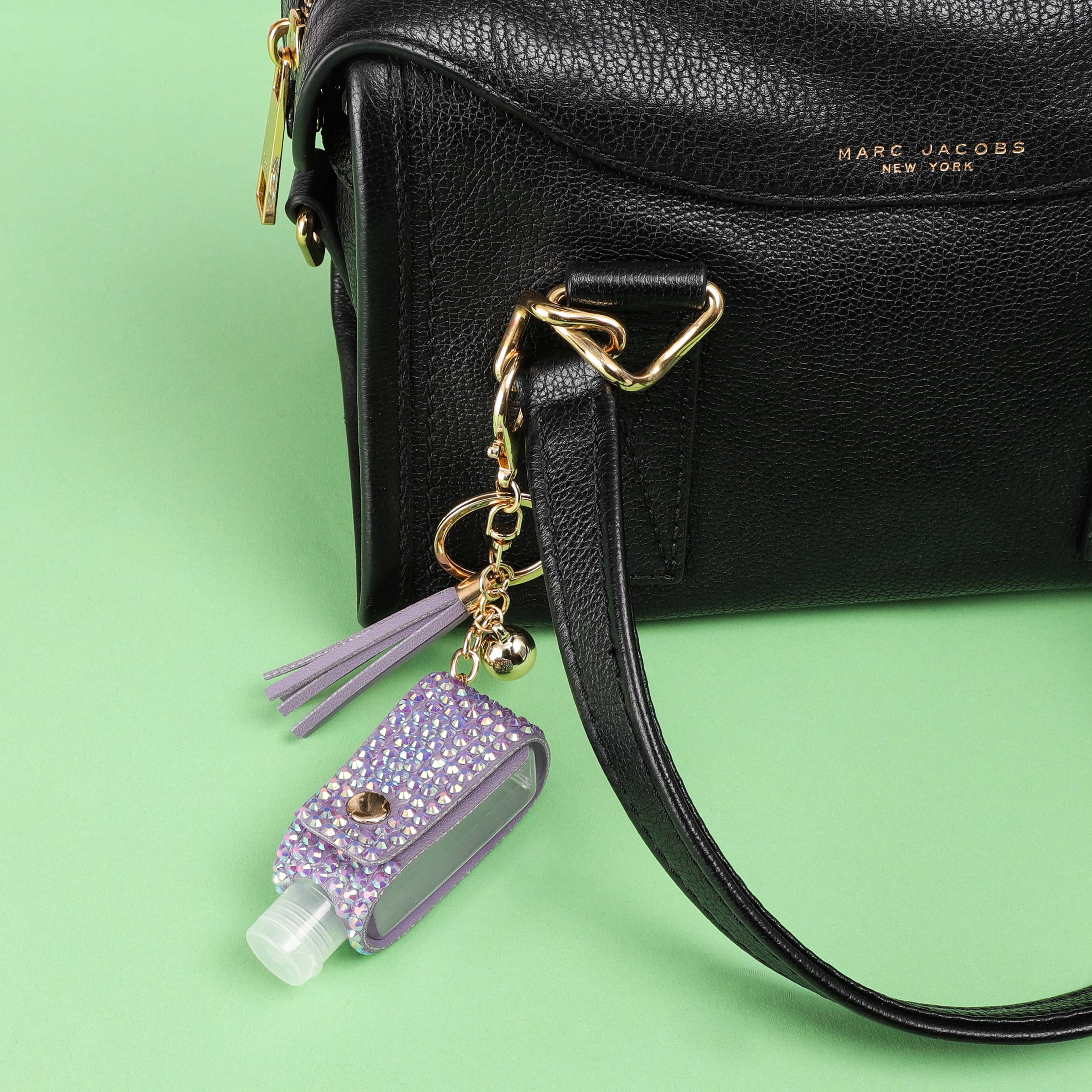 SP Sophia Collection - Wholesale Keychain - Women's - Rhinestone Hand Sanitizer Holder w/ Tassel Keychain15