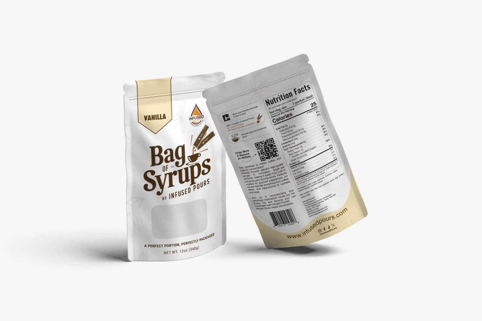 The Beverage Packet Company - Wholesale Flavored Syrup - Vanilla (50 Bags Plus) 6mL5