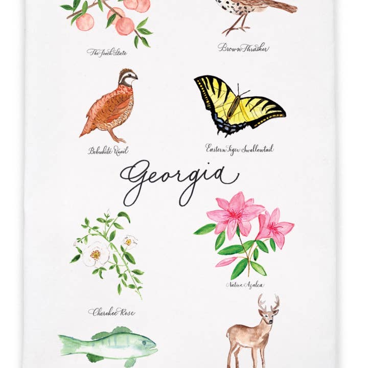 Torchon Georgia pour la vente par Claire Sanders Calligraphy