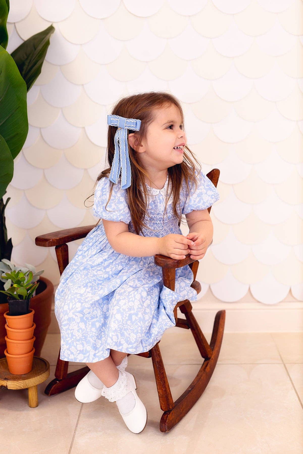 Project 6 NY Kids - Wholesale Hair Bow - Kids - Rebecca Moonstitch Clip - Red3