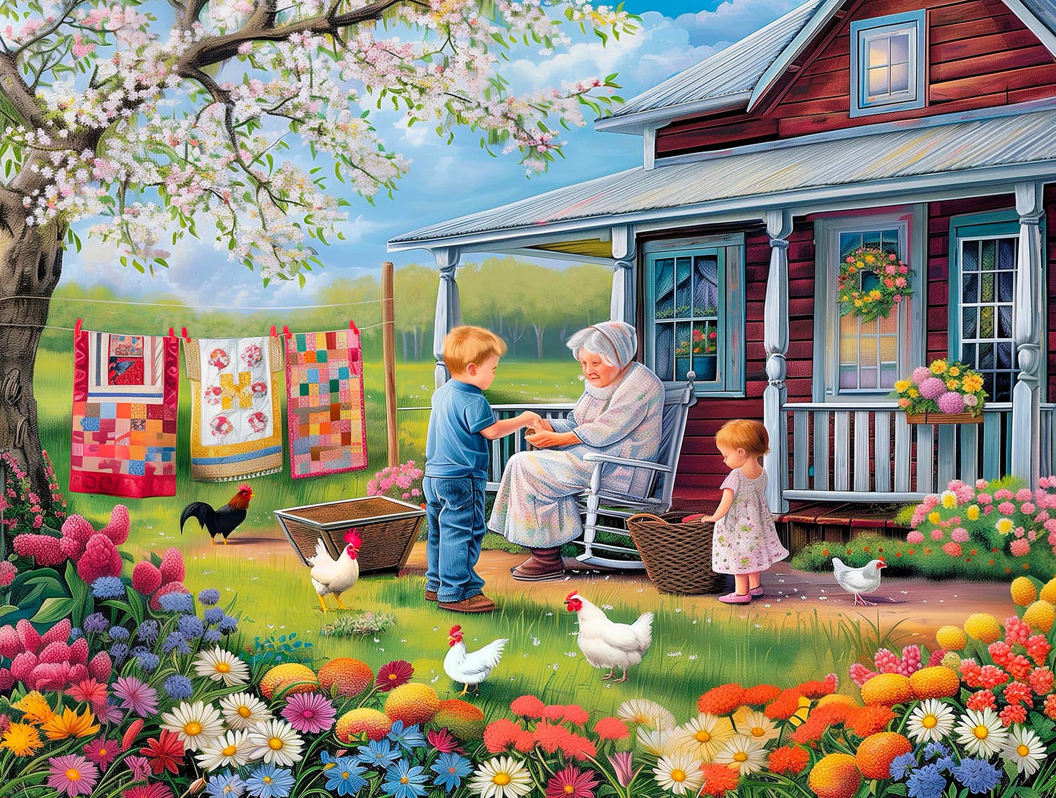 SunsOut - Wholesale Puzzle - Adult - 1289 Memaw's Helpers 500 pc Puzzle0
