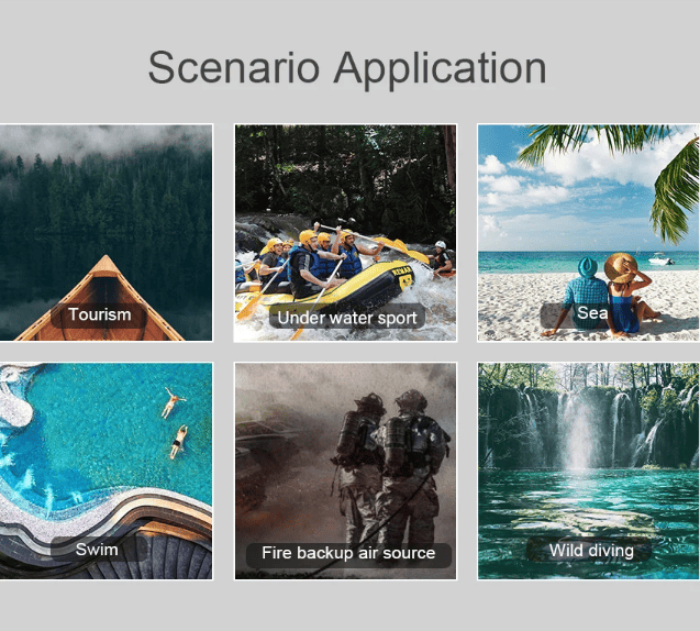 Hard Rock Health Stores - Wholesale Sporting Accessories - 2L Single-bottle respirator diving equipment.  Constant pressure 2 Mpa breathing 25-30Minutes snorkel mask snorkeling tube protective back bag, diving gas cylinder, scuba diving, adult men and women4