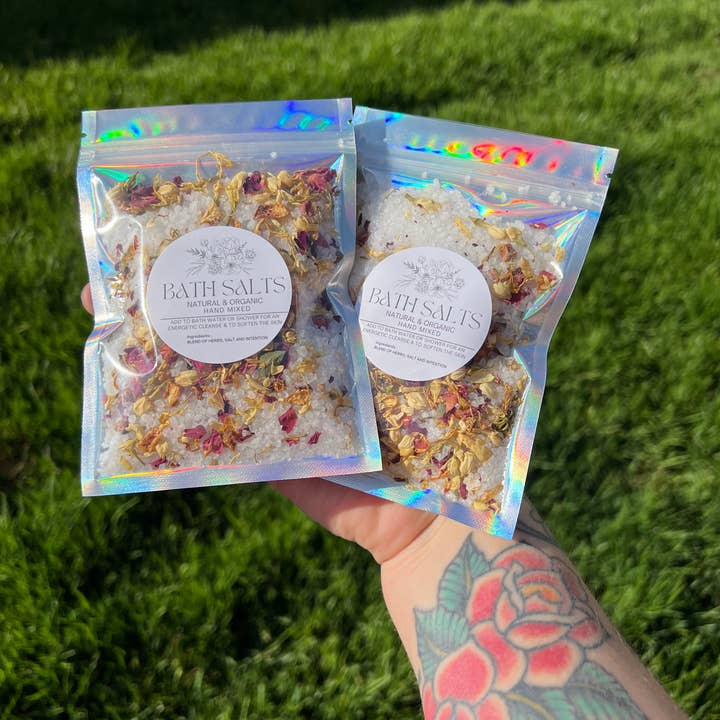 Only Crystals Remain - Wholesale Bath soak/milk - Intention Salt Bath Soak 15pc Lot- Please Read Details2