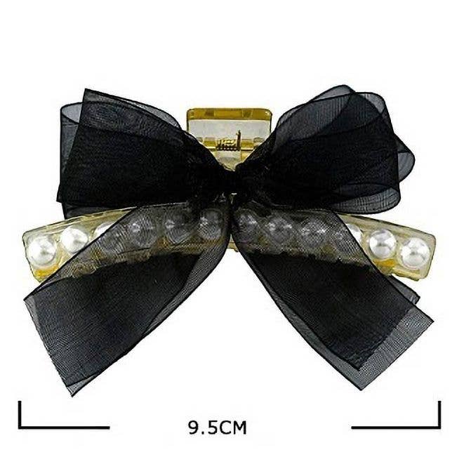 Diacly - Vente Pince à cheveux – femme - Pince à cheveux en forme de nœud avec perles, décoration décorative, couleurs assorties, 12 pièces1