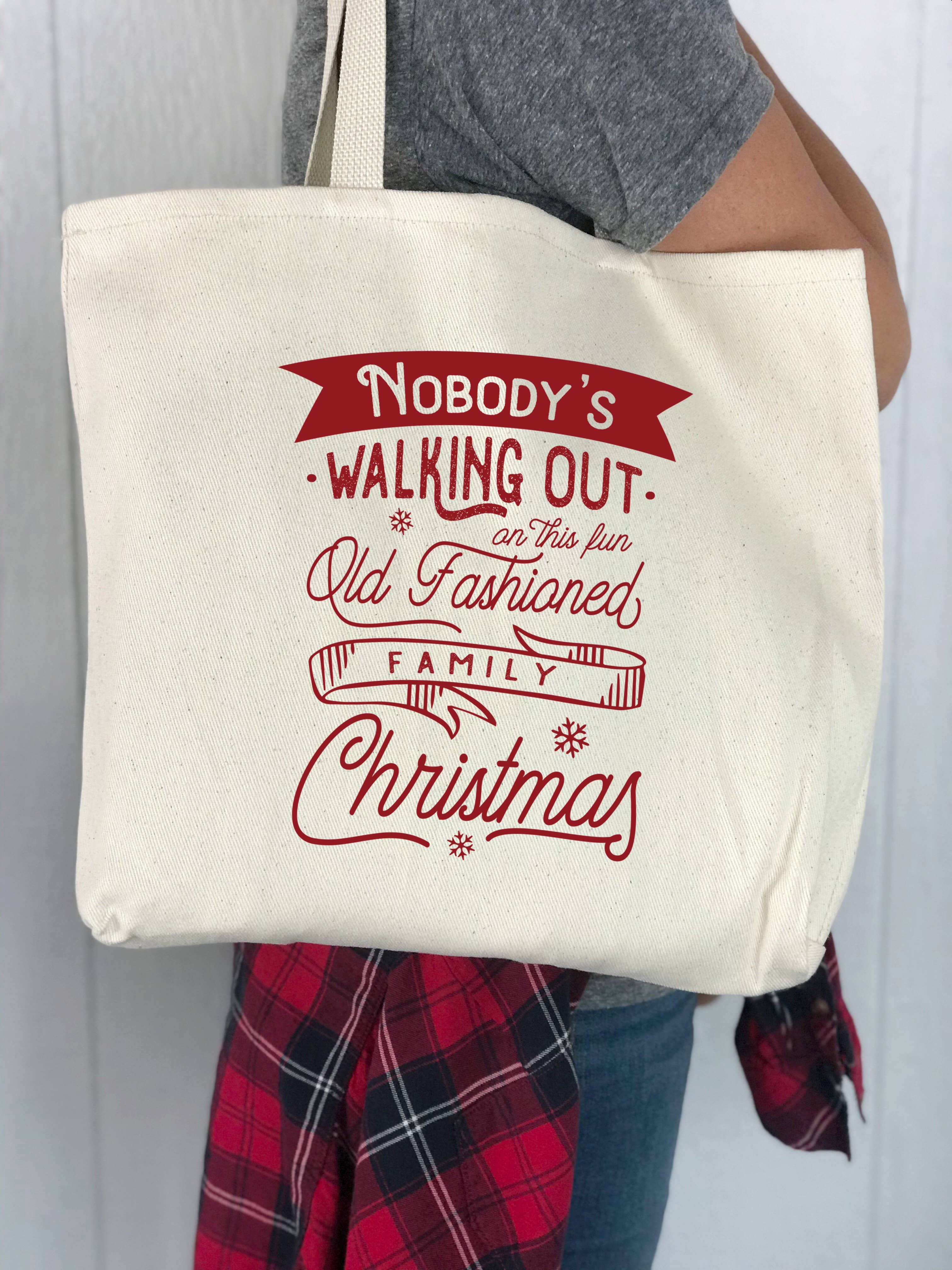 Perfect Day Print Co - Wholesale Tote Bag - Women's - Christmas Vacation Canvas Tote Bag, Fun Old Fashioned Family1