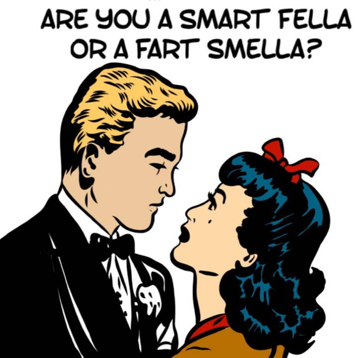 Are You A Smart Fella on a 2.5” Square Fridge Magnet for wholesale by MagnetsRX