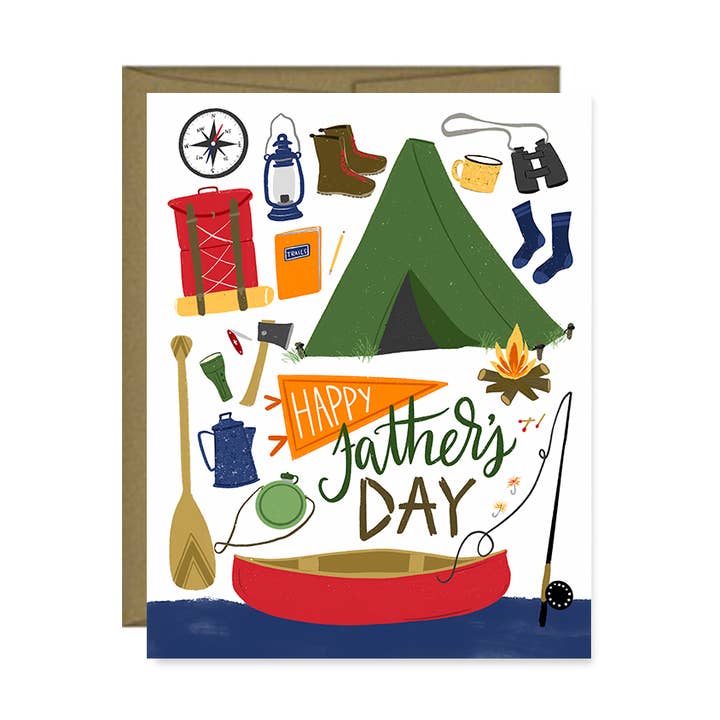 Happy Father's Day - camping, hiking, outdoors, fishing for wholesale by Pen & Paint