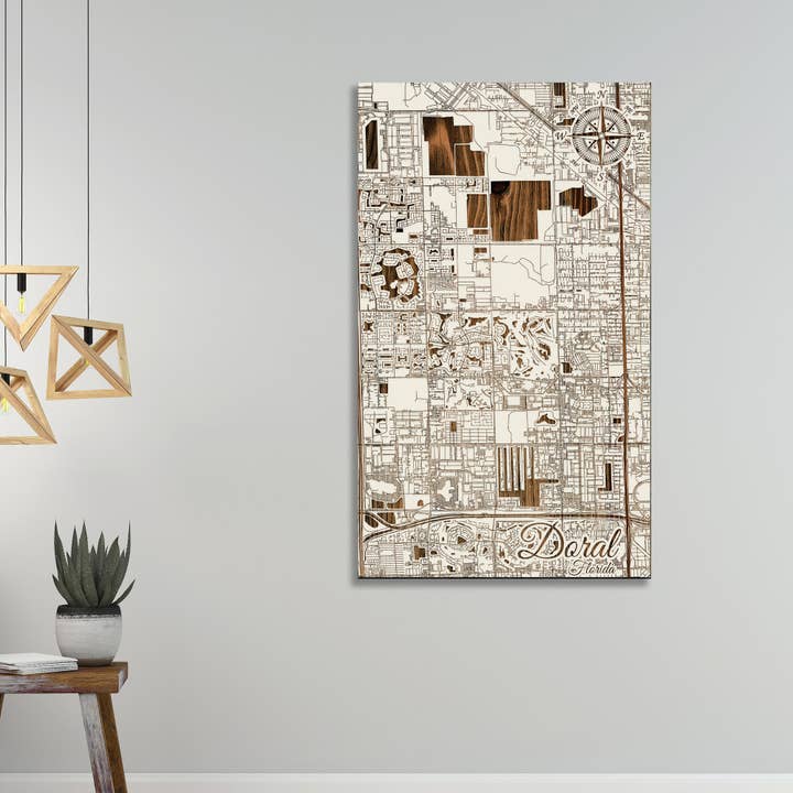 Doral, Florida Straßenkarte für den Großhandel von Fire & Pine