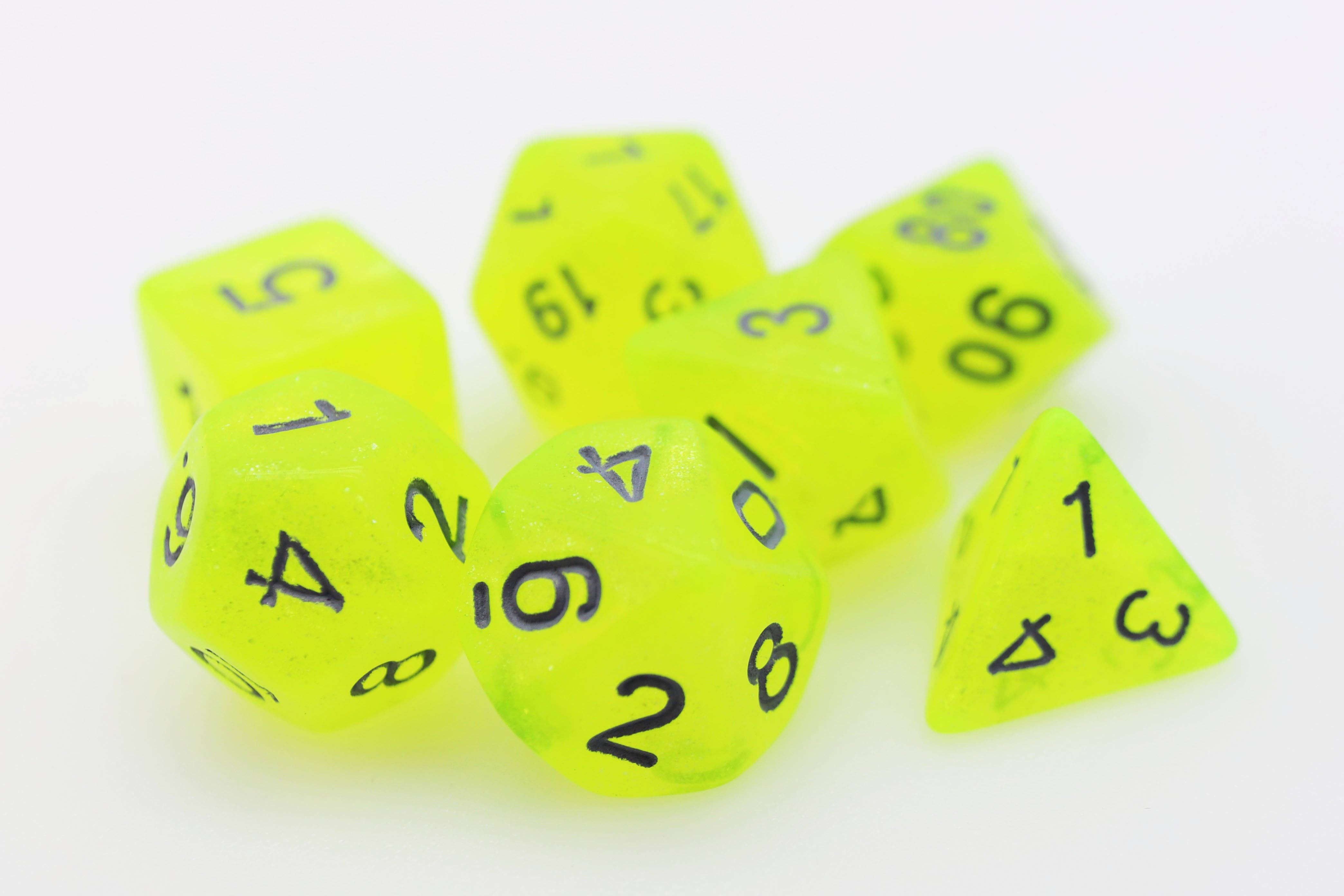 Foam Brain Games - Wholesale Dice - Radioactive Lemonade RPG Dice Set2