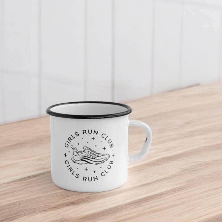 Sovende Bjorn - Vendita all'ingrosso Tazza - Tazza da campeggio in smalto - Girls Run Club1