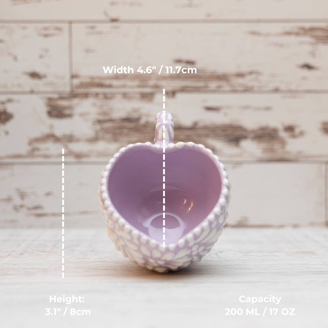 Mi Amor Just For You - Wholesale Coffee Mug - Lilac Cotton Candy Heart Mug - Medium Size2