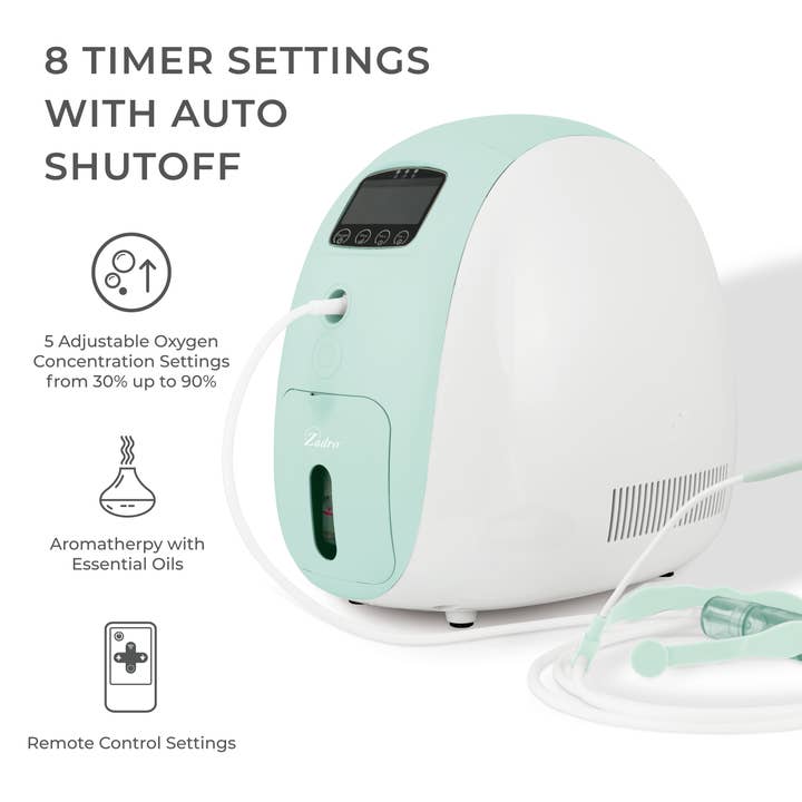 White Green Oxygen Bar with 10ml Lavender Essential Oil Bottle for wholesale on Faire2