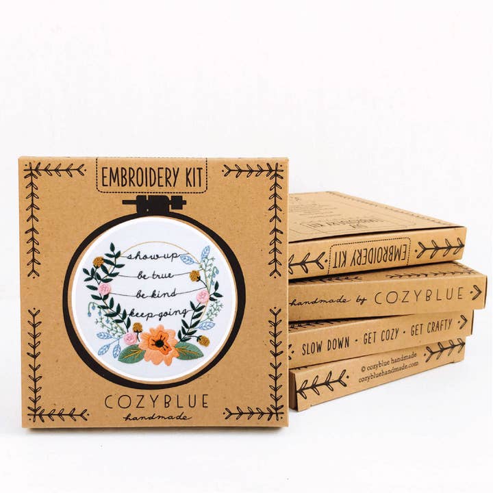 kit de broderie show up pour la vente par cozyblue handmade