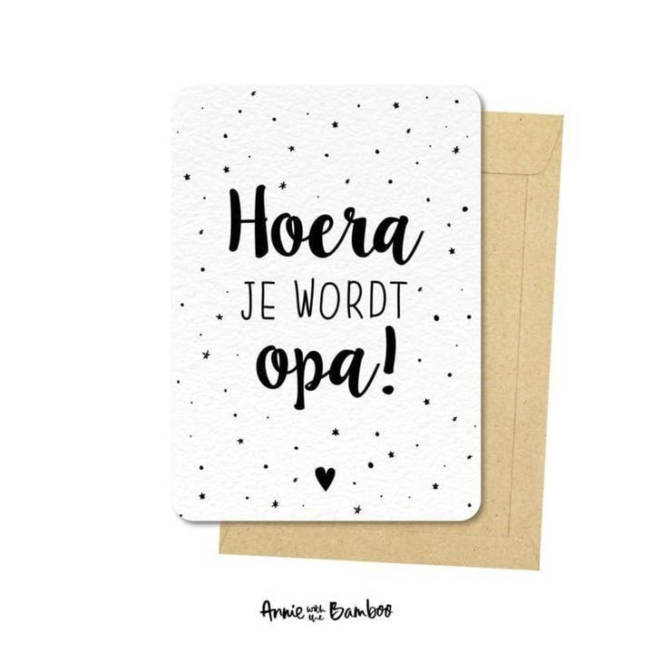 Ansichtkaart - Hoera je wordt opa! voor wholesale door Annie with the Bamboo
