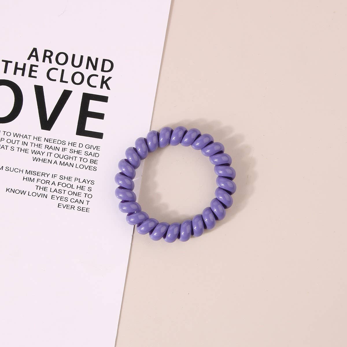 NINEXIS - Wholesale Hair Tie - CWAHA1108_Simple Phone Line Hair Tie  14