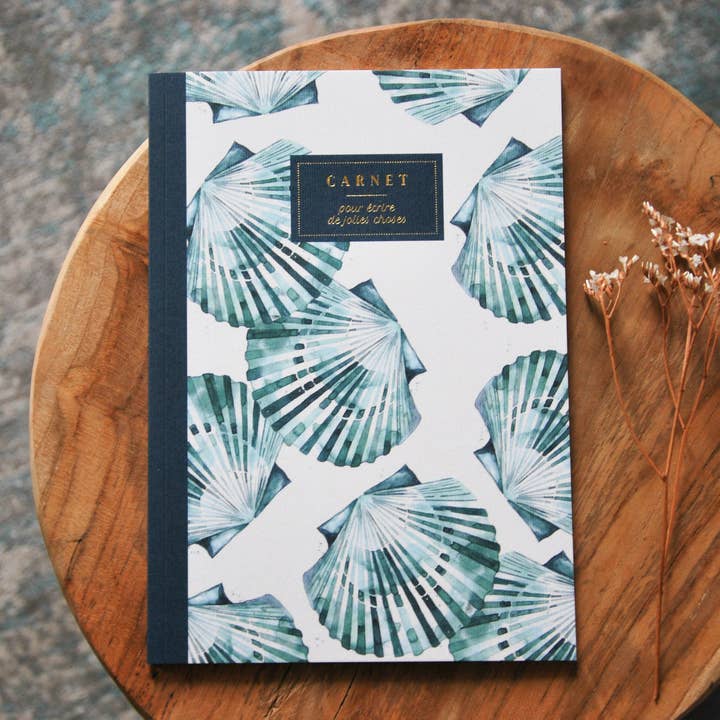 Bleu Coquille - Wholesale Notebook - Stationery A5 Notebook - Blue Shells 🐚