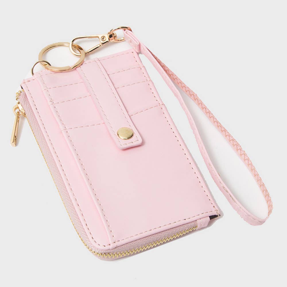 Sensibling Corp. - Wholesale Wristlet - Faux Leather Basket Weave Flat Card Holder Wallet Wristlet15