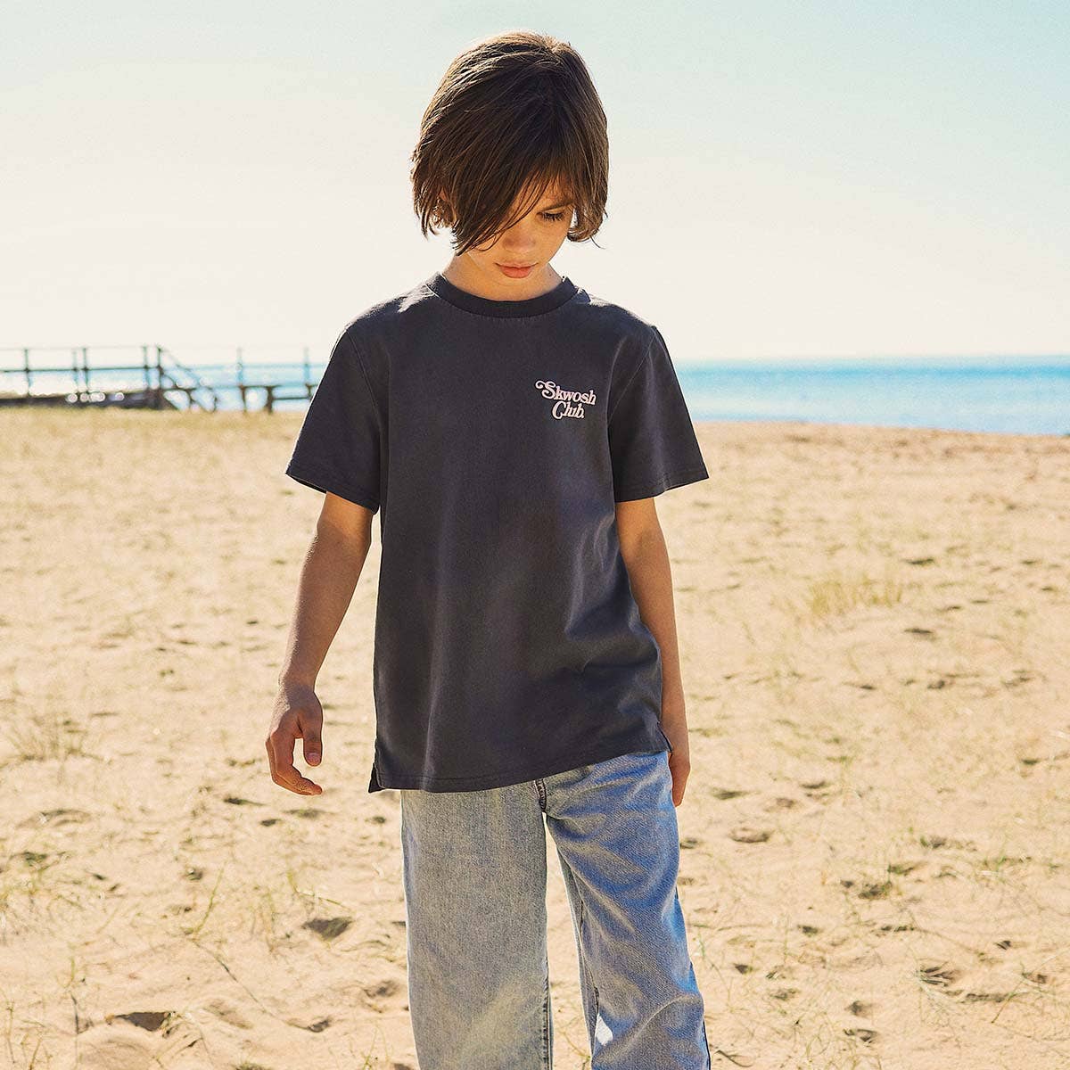 You Little Ripper Kids Slang Tee in Charcoal for wholesale on Faire5
