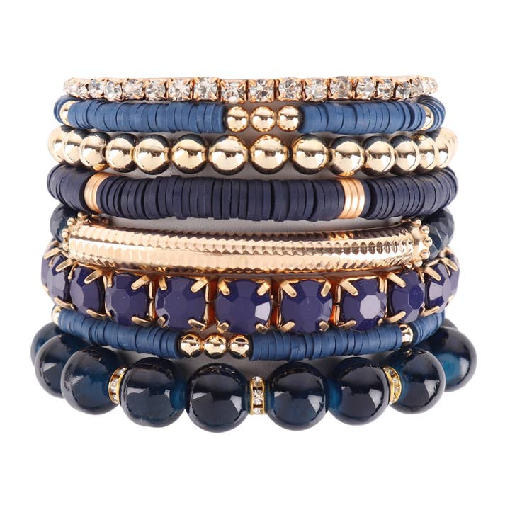 MYS Wholesale Inc - Wholesale Beaded Bracelet - Fimo Ccb Mix Bead Charm Stretchable Bracelet6