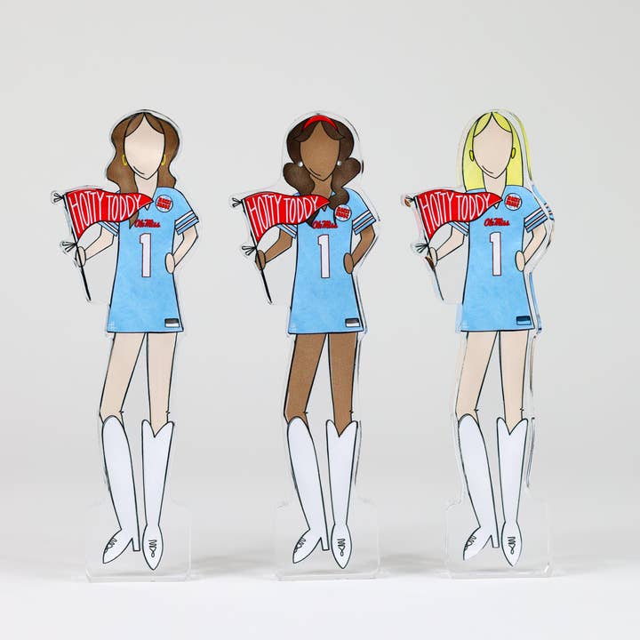 Ole Miss Piger Akrylhylde | College Kunstblok for engroshandel hos Tailgated Co.