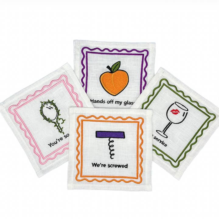 Cheeky Linen Cocktail Napkins for wholesale by Vinat