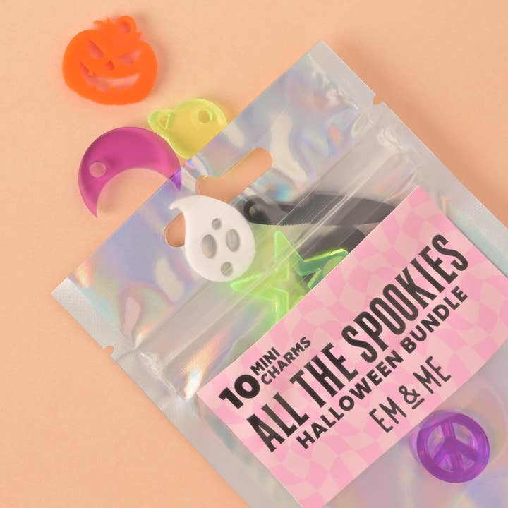 Em And Me Studio - Vente Breloques/médailles personnalisées - Mini-lot All The Spookies pour Halloween1