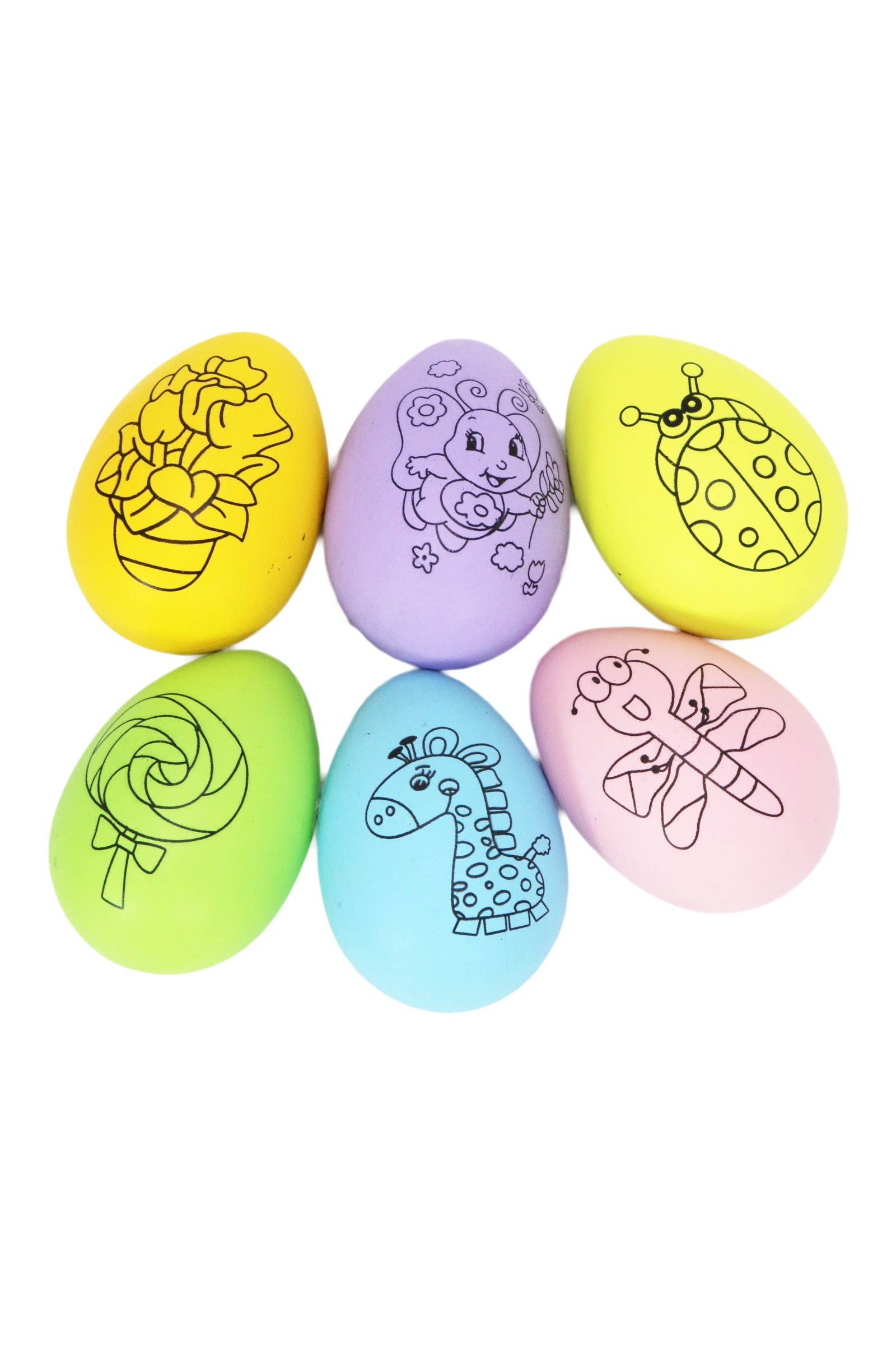 ASSORTI Kit de bricolage pour colorier œufs de Pâques - lot de 6 en vente sur Faire5