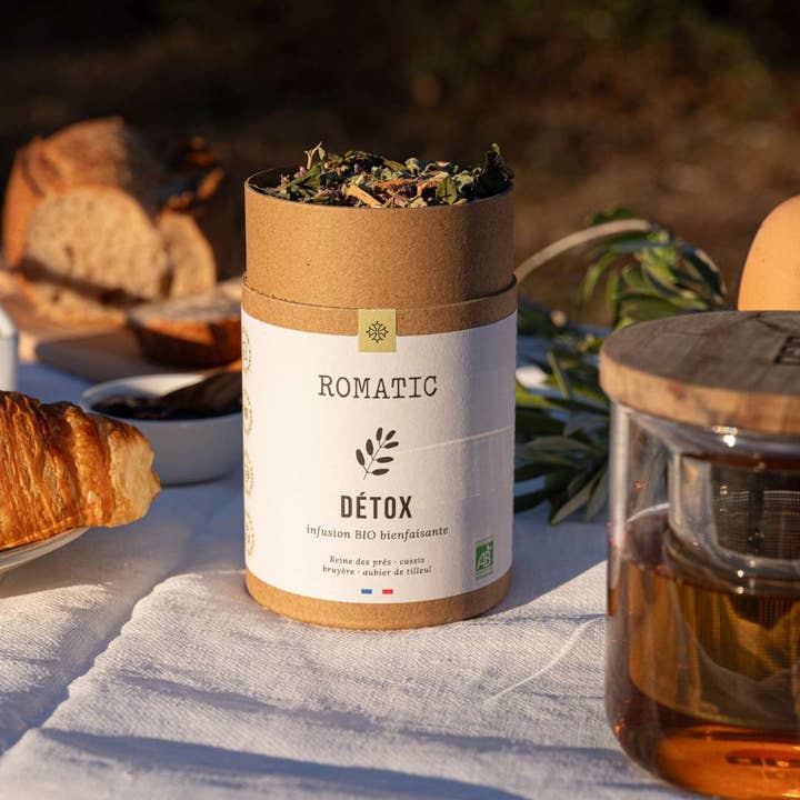 ROMATIC - Wholesale Health/Detox Tea - DETOX organic infusion 50g - meadowsweet - blackcurrant - heather