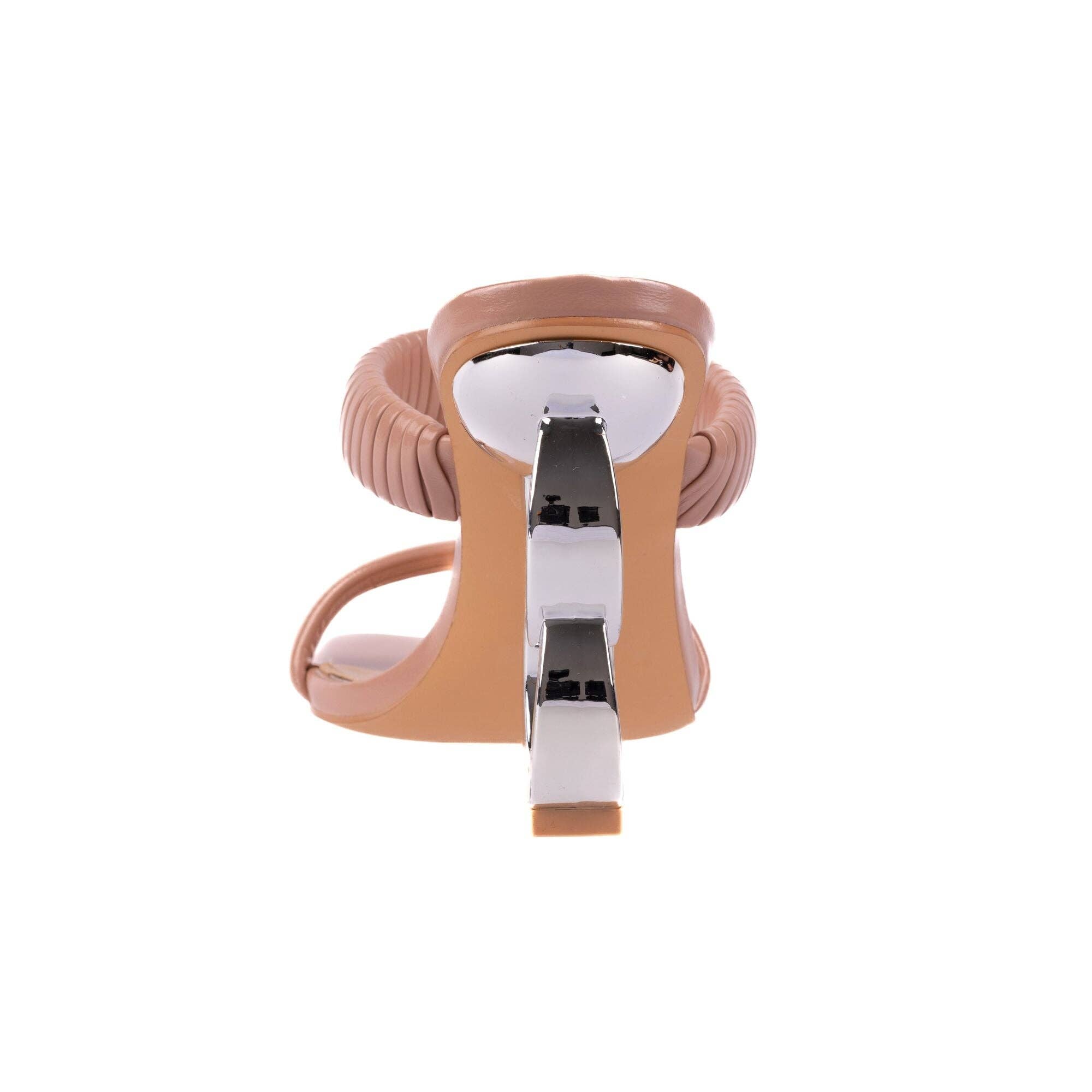 LADY COUTURE – Engroshandel Højhælede sko - Dame – Ninety Union RADDLE metalhæl plisseret tobåndsglide18