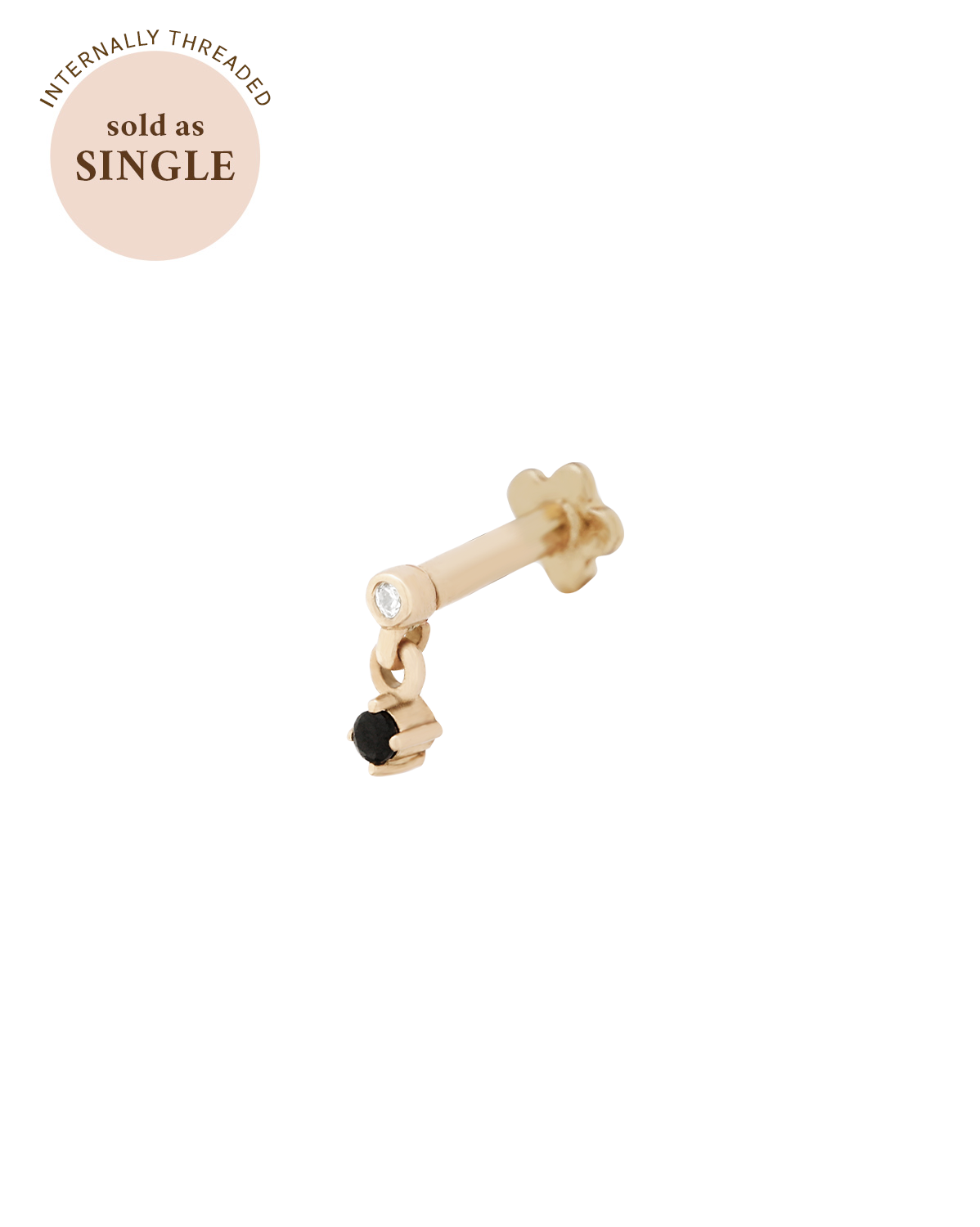 S-kin Studio Jewelry - Wholesale Stud/Post Earrings - Lisa Tiny Onyx Stud- 18K Gold Fill5