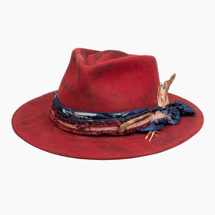 Cadenza – Premium Handcrafted Red Wool Fedora for wholesale by Ruediger Hats