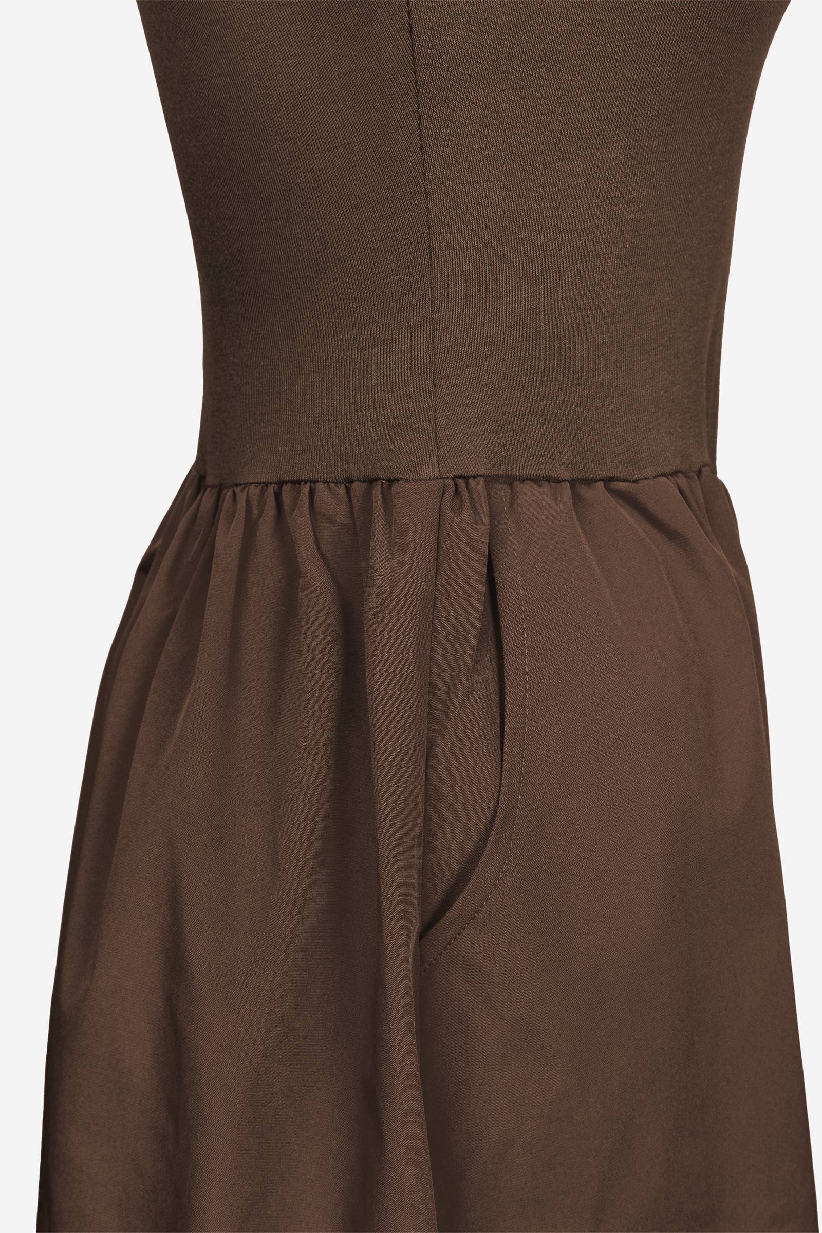 Naked Zebra - Venta al por mayor Vestido - Mujer - Vestido midi sin mangas con cuello simulado2